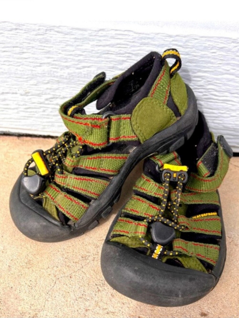 Keen Toddler Olive Green and Yellow Adventure Sandals